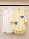 Linen Pant & Cotton shirt Beautiful Patch Work Co Ord Set