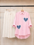 Linen Pant & Cotton shirt Beautiful Patch Work Co Ord Set