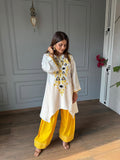Heavy Neutral Crep Material with multi Needle work and Embroidery work Co-Ord Set