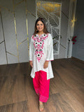Heavy Neutral Crep Material with multi Needle work and Embroidery work Co-Ord Set