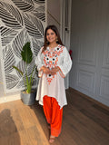 Heavy Neutral Crep Material with multi Needle work and Embroidery work Co-Ord Set