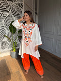 Heavy Neutral Crep Material with multi Needle work and Embroidery work Co-Ord Set