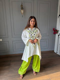 Heavy Neutral Crep Material with multi Needle work and Embroidery work Co-Ord Set
