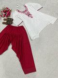 Heavy Neutral Crep Material with multi Needle work and Embroidery work Co-Ord Set
