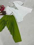 Heavy Neutral Crep Material with multi Needle work and Embroidery work Co-Ord Set