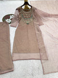 NEW MOST VIRAL PARTY WEAR HEAVY PURE SALSA CRUSH BEAUTIFUL KURTI-PANT WITH DUPATTA SET
