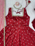 Jacquard Butti with Soft Micro Inner Inner & Fancy lace Work Beautiful Salwar Kameez
