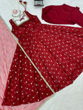 Jacquard Butti with Soft Micro Inner Inner & Fancy lace Work Beautiful Salwar Kameez