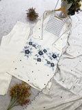 DESIGNER ROMAN EMBROIDERED WORKED TOP PANT WITH DUPATTA