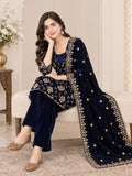Pure Heavy Viscose Velvet With Heavy Embroidery Multi Sequence Work Salwar Kameez