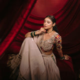 Mal Mal Cotton with Real Mirror Embroidery Work Beautiful NAVRATRI Lehenga Choli