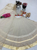 Mal Mal Cotton with Real Mirror Embroidery Work Beautiful NAVRATRI Lehenga Choli