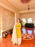 New Pakistani Pure HO Silk With Embroidery And Sequins Work Top - Farsi Salwar With Dupatta Set