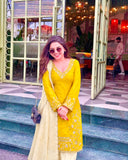 New Pakistani Pure HO Silk With Embroidery And Sequins Work Top - Farsi Salwar With Dupatta Set