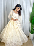 Pure Fox Georgette With Embroidery 5mm Sequence Work Anarkali Salwar Kameez