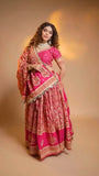 NAVARATRI SPECIAL DESIGNER PRINTED RAYON LAHENGA CHOLI WITH REAL MIRROR WORK