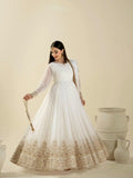 New Party Wear Look Pure Faux Georgette Gown Dupatta & Bottom Set