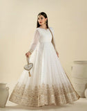New Party Wear Look Pure Faux Georgette Gown Dupatta & Bottom Set