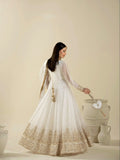 New Party Wear Look Pure Faux Georgette Gown Dupatta & Bottom Set