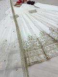 New Party Wear Look Pure Faux Georgette Gown Dupatta & Bottom Set