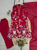 BEAUTIFUL PAKISTANI KURTI WITH EMBROIDERY WORK PANT AND DUPATTA