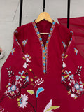 BEAUTIFUL PAKISTANI KURTI WITH EMBROIDERY WORK PANT AND DUPATTA