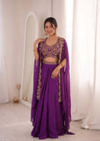 New Super Trending Party Wear Shrug with Sarara Set