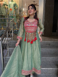 Pure Salsa Crush Silk With Embroidery 3 & 5mm Sequence Coding Dori Work Salwar Kameez