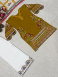 Heavy Roman cotton material with Embroidery work Beautiful Salwar Kameez