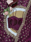Fendy Silk with Heavy Beds Work  With Sequence Detailing Beautiful Saree