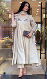 New Designer Party Wear & Festival Look Pure Mul Roman Kurti Pant & Dupatta Set