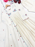 New Designer Party Wear & Festival Look Pure Mul Roman Kurti Pant & Dupatta Set