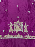 Natural Crep Silk with Bids Hand Work With 5mm Sequence Multi Needle Embroidery Work Top Lehenga Dupatta Set