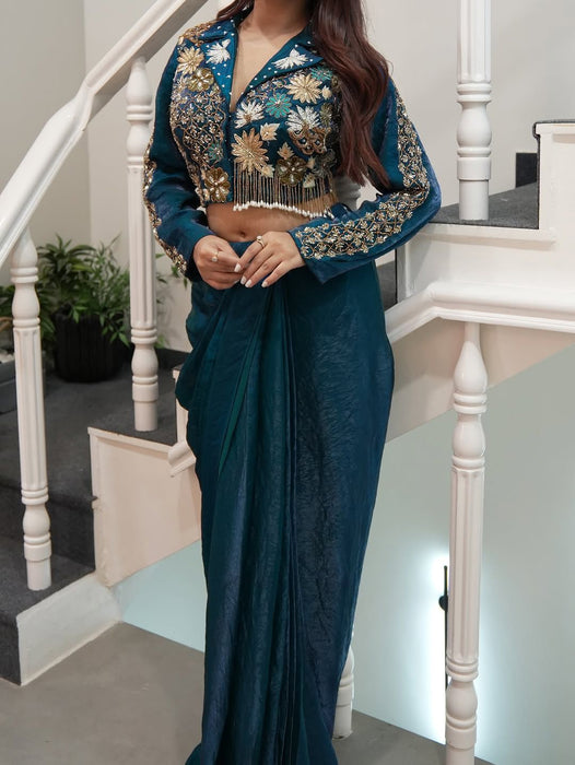 New western Two piece set with Semi Beads embroidery detailing