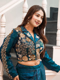 New western Two piece set with Semi Beads embroidery detailing