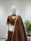 NAVARATRI SPECIAL MUL CHANDERI DESIGNER LAHENGA CHOLI WITH GOTTA PATTI WORK