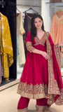 Chinon Fabric with intricate Thread with Sequence with coding Work Beautiful Salwar Kameez