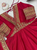 Chinon Fabric with intricate Thread with Sequence with coding Work Beautiful Salwar Kameez