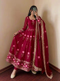 Festive Trending Designer Gown with Heavy sequence embroidery work Dupatta