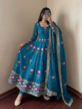 Festive Trending Designer Gown with Heavy sequence embroidery work Dupatta