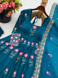 Festive Trending Designer Gown with Heavy sequence embroidery work Dupatta