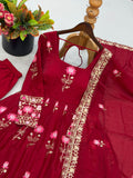Festive Trending Designer Gown with Heavy sequence embroidery work Dupatta