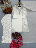 New Designer Party Wear Look Pur Natural Crepe Top & Farshi Palazzo With Dupatta set