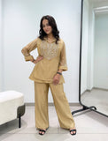 FESTIVAL WEAR BEAUTIFUL BEADS EMBROIDERED CO-ORD SET TOP PANT WITH SHRUG