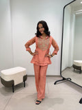 FESTIVAL WEAR BEAUTIFUL BEADS EMBROIDERED CO-ORD SET TOP PANT WITH SHRUG
