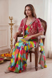 Heavy Chinon Silk Saree with Heavy Crep Silk Blouse & Koti Set