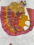 Heavy Chinon Silk Saree with Heavy Crep Silk Blouse & Koti Set