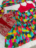 Heavy Chinon Silk Saree with Heavy Crep Silk Blouse & Koti Set