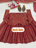 Heavy Cosmos Silk With Semi Bits 3mm Sequence Embroidery Work Anarkali Salwar Kameez