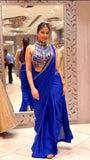 Diamond Satin Silk Ready To Wear Drape Saree